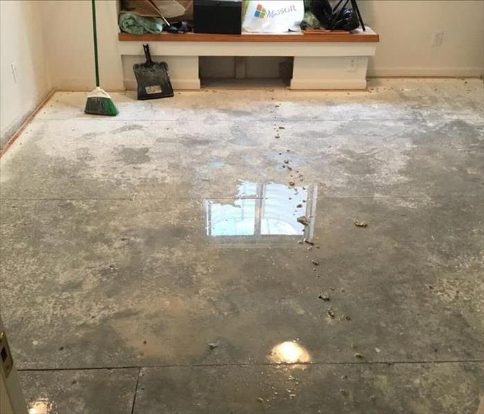 Water on the floor of an apartment