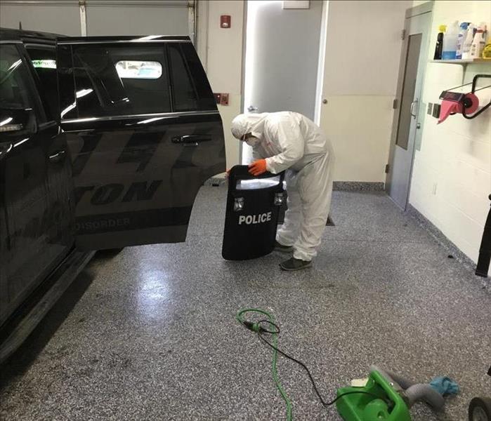 SERVPRO technician doing a commercial cleaning