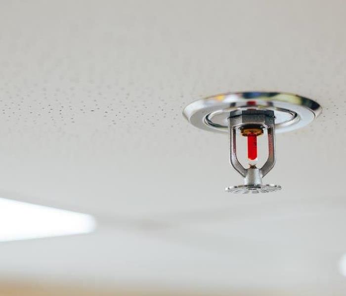 Sprinkler system in the ceiling